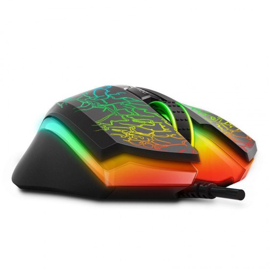 V21S 7000DPI USB Wired RGB Backlit Optical Gaming Mouse Support Macro Setting