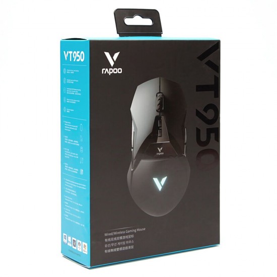 VT950 Gaming Mouse Wired + 2.4G Wireless Rechargeable Mouse 16000DPI 7 Buttons Optical Gaming Mouse for Computer PC Gamer