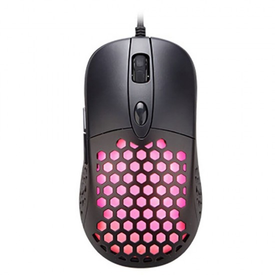 Wired Gaming Mouse Honeycomb Hollow 1600DPI 6 Buttons USBRGB Backlight Mouse