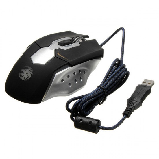 6D 3200 DPI Silence USB Wired Optical Mouse For Computer Laptop PC