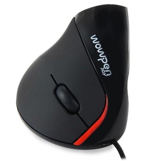 5D 2.4GHz Wired USB Vertical Optical Mouse BLACK
