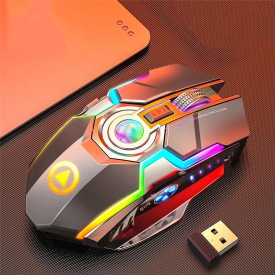 A5 Wireless Rechargeable Mouse 2.4GHz Optical Silent Game Mouse For Laptop PC Computer