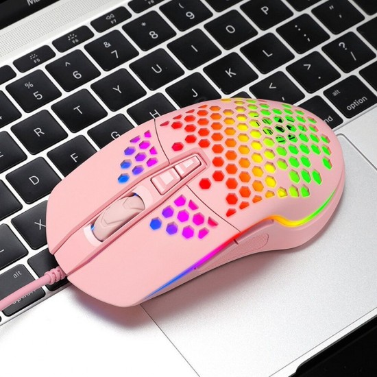 V9 Wired Game Mouse RGB 2500DPI Gaming Mouse USB Wired Gamer Mice for Desktop Computer Laptop PC