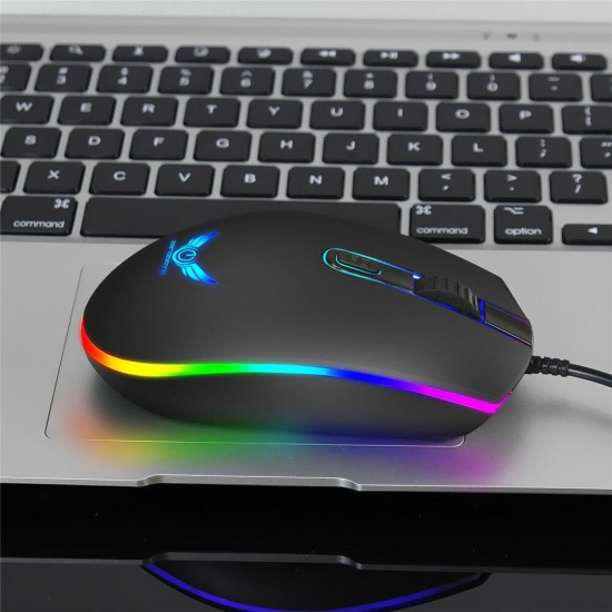 S900 RGB Wired Gaming Mouse 1600DPI 4 Buttons Optical Mouse for Computer Laptop PC Gamer