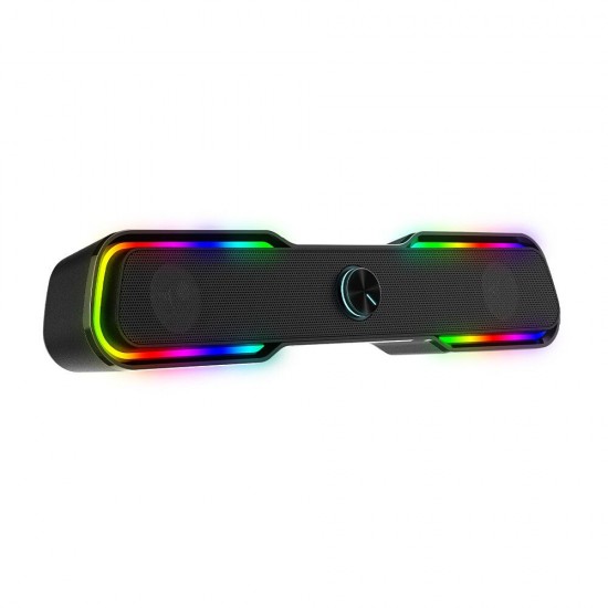 BW-GS1 Computer Game Speaker with 2.0 Channel System bluetooth RGB Light Stylish Design Touch Control and USB & 3.5mm Audio Plug