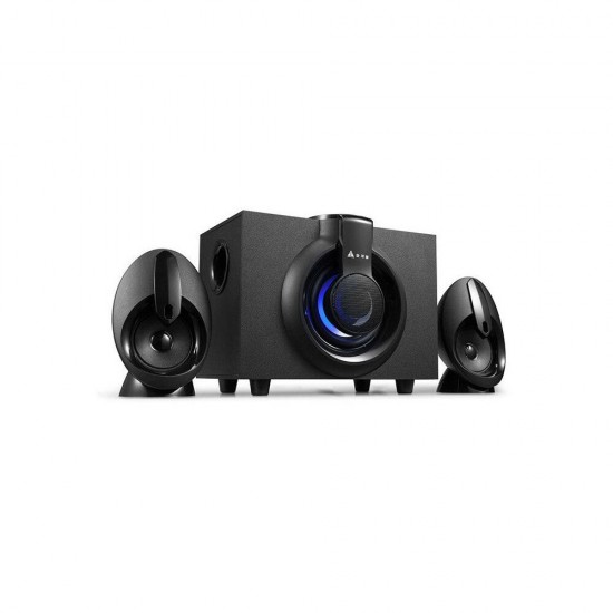 Q20 Computer Speaker 2.1 Channel 3.5MM Audio Interface Multimedia audio Subwoofer Fully Compatible Button Control Wooden Box