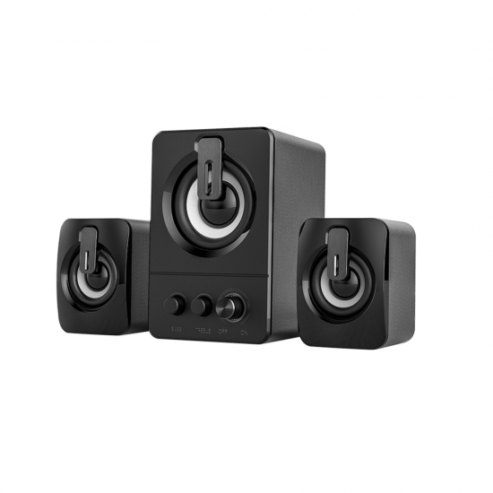 A3 bluebooth5.0 Computer Speaker Surround Sound Powerful Bass USB Plug Button Adjustment Wired Widely Compatible Equipment Black