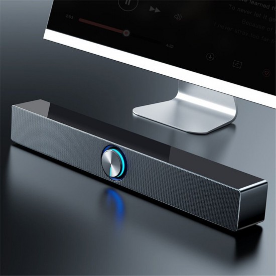 MC V-193 USB Dual Mode Computer Speaker 3.5mm Wired/Bluetooth Wireless Audio Input Powerful Stereo Surround Sound Music Player