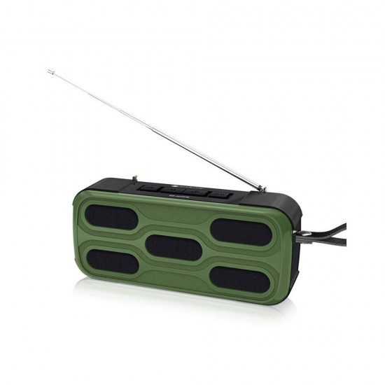 NR-3018FM Outdoor Wireless SpeakerWireless bluetooth Speaker FM Radio Hands Free Calling USB Flash Drive TF Card AUX Input TWS Connection.