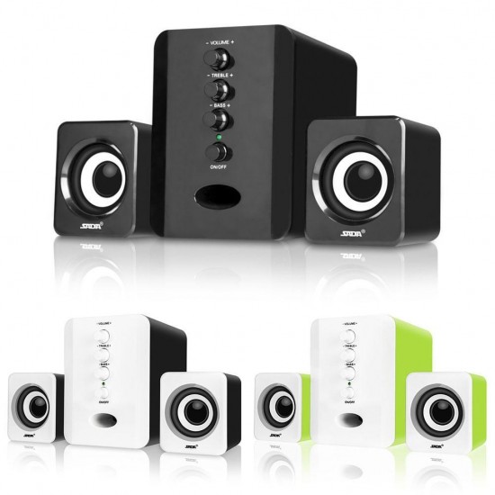 D-202 bluetooth USB 2.1 Wired Bass Stereo Music Player Subwoofer Sound Box Computer Speaker for Desktop Laptop Notebook Tablet PC Phone