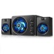 D-209 Mini Portable bluetooth 2.1 channel Subwoofer Colorful Lights Computer Speaker for Desktop Laptop TV PC