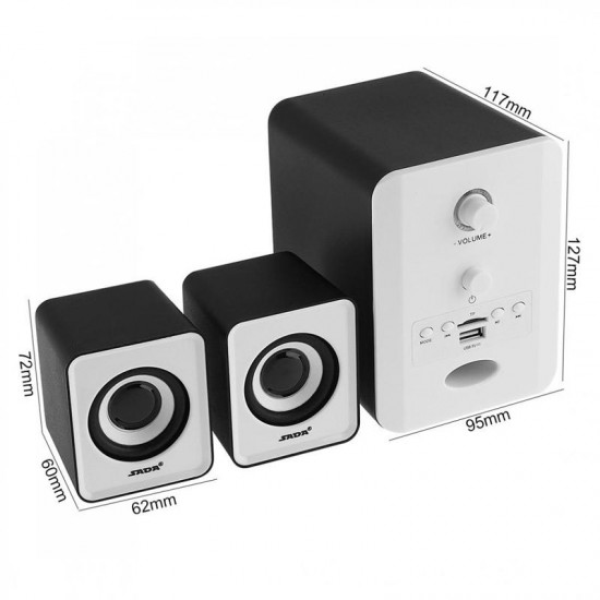 D-223 Mini 3D Surround Bluetooth USB 2.1 TF FMCombination Bass Subwoofe Computer Speaker for Laptop PC Phone