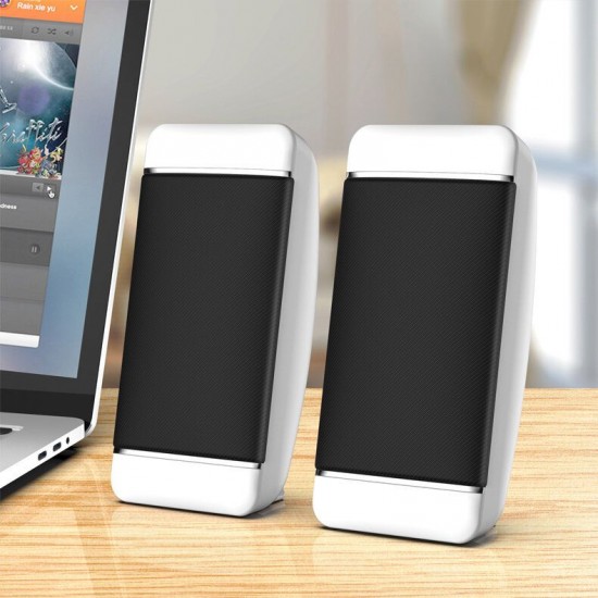 USB + AUX Wired5W Audio Multimedia Loudspeaker Mini PC Computer Speaker for Laptop Desktop Phone USB + AUX Wired5W Audio Multimedia Loudspeaker Mini PC Computer Speaker for Laptop Desktop Phone