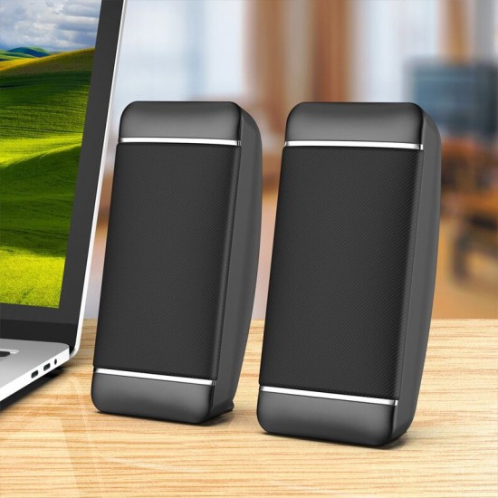 USB + AUX Wired5W Audio Multimedia Loudspeaker Mini PC Computer Speaker for Laptop Desktop Phone USB + AUX Wired5W Audio Multimedia Loudspeaker Mini PC Computer Speaker for Laptop Desktop Phone