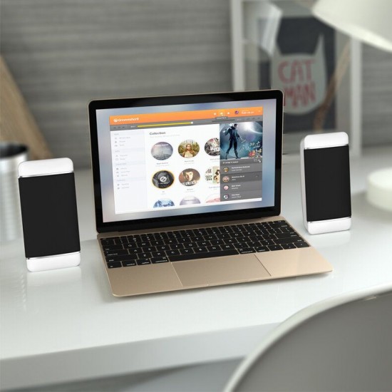 USB + AUX Wired5W Audio Multimedia Loudspeaker Mini PC Computer Speaker for Laptop Desktop Phone USB + AUX Wired5W Audio Multimedia Loudspeaker Mini PC Computer Speaker for Laptop Desktop Phone