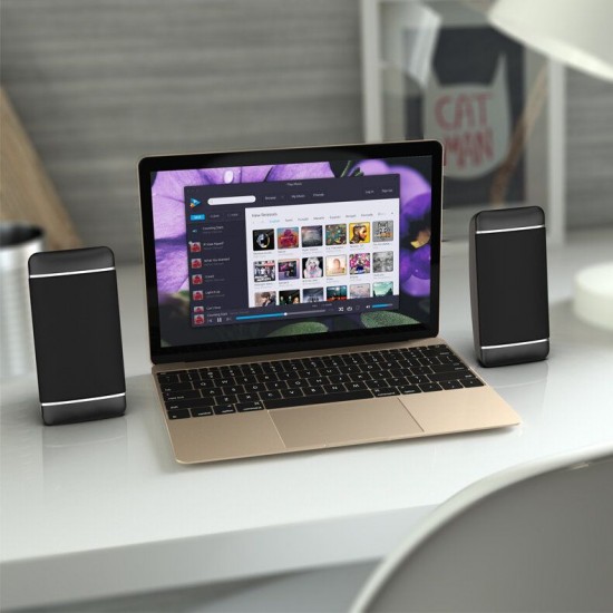 USB + AUX Wired5W Audio Multimedia Loudspeaker Mini PC Computer Speaker for Laptop Desktop Phone USB + AUX Wired5W Audio Multimedia Loudspeaker Mini PC Computer Speaker for Laptop Desktop Phone