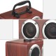 W5B Portable Bluetooth 4.2 Stereo Surround Wooden Speaker Player Double Horn with TF Card AUX Audio for Phone Laptop