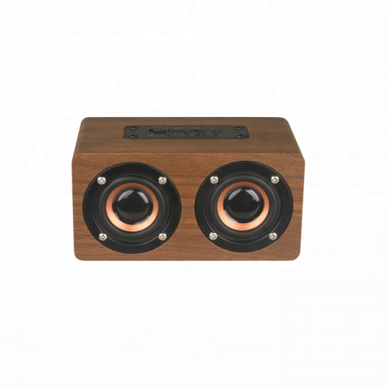 W5C bluetooth 4.0 WirelessBT Mini Portable Wooden Speaker LED Display Clock Wood Speakers for Laptop Phone Tablet