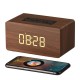 W5C bluetooth 4.0 WirelessBT Mini Portable Wooden Speaker LED Display Clock Wood Speakers for Laptop Phone Tablet