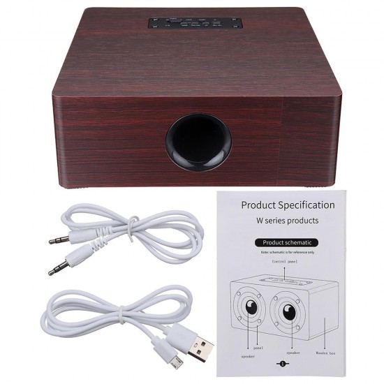 Wooden bluetooth 4.2 Wireless Speaker 4 Loudspeaker HiFi Wireless Music Player With TF AUXPort