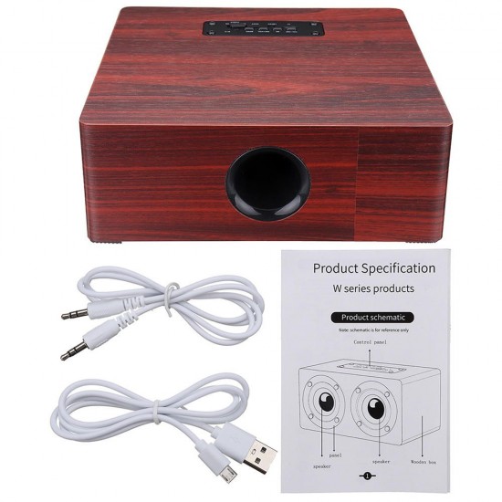 Wooden bluetooth 4.2 Wireless Speaker 4 Loudspeaker HiFi Wireless Music Player With TF AUXPort