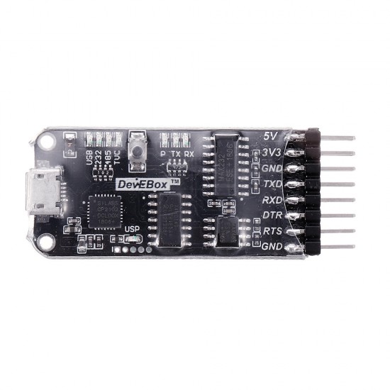 10-in-1 CP2102 USB to TTL Serial Converter Module Multi-function Serial Port Board RS485 RS232 with Cable 0-30V