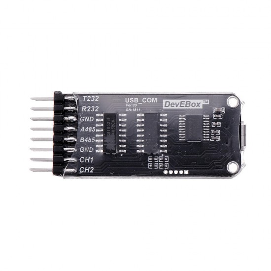 10-in-1 CP2102 USB to TTL Serial Converter Module Multi-function Serial Port Board RS485 RS232 with Cable 0-30V