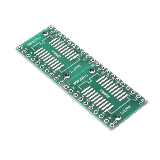 10PCS SOP20 SSOP20 TSSOP20 to DIP20 Pinboard SMD To DIP Adapter 0.65mm/1.27mm to 2.54mm DIP Pin Pitch PCB Board Converter 10PCS SOP20 SSOP20 TSSOP20 to DIP20 Pinboard SMD To DIP Adapter 0.65mm/1.27mm to 2.54mm DIP Pin Pitch PCB Board Converter