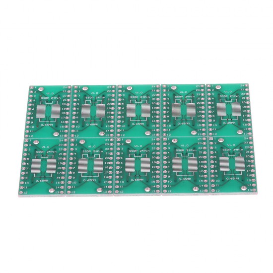 10PCS SOP24 SSOP24 TSSOP24 to DIP24 PCB Pinboard SMD To DIP Adapter 0.65mm/1.27mm to 2.54mm DIP Pin Pitch PCB Board Converter Socket 10PCS SOP24 SSOP24 TSSOP24 to DIP24 PCB Pinboard SMD To DIP Adapter 0.65mm/1.27mm to 2.54mm DIP Pin Pitch PCB Board Converter Socket