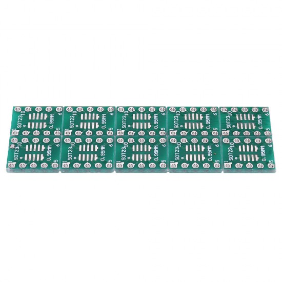 10PCS SOT23 SOP10 MSOP10 Umax SOP23 to DIP10 Pinboard SMD To DIP Adapter Plate 0.5mm/0.95mm to 2.54mm DIP Pin PCB Board Converter