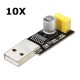 10Pcs USB To ESP8266 Serial Adapter Wireless WIFI Develoment Board Transfer Module