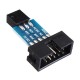 10pcs 10 Pin to 6 Pin Adapter Board Converter Module For AVRISP MKII USBASP STK500 for Arduino - products that work with official Arduino boards
