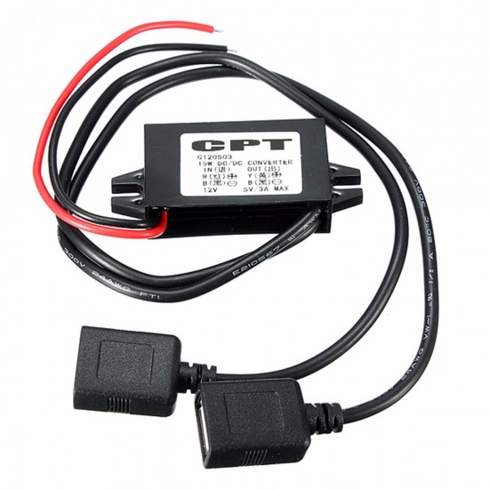 10pcs 3A 15W DC 12V To DC 5V Dual USB Power Charger Adapter Converter Module 10pcs 3A 15W DC 12V To DC 5V Dual USB Power Charger Adapter Converter Module