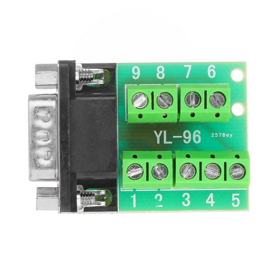 10pcs Male Head RS232 Turn Terminal Serial Port Adapter DB9 Terminal Connector