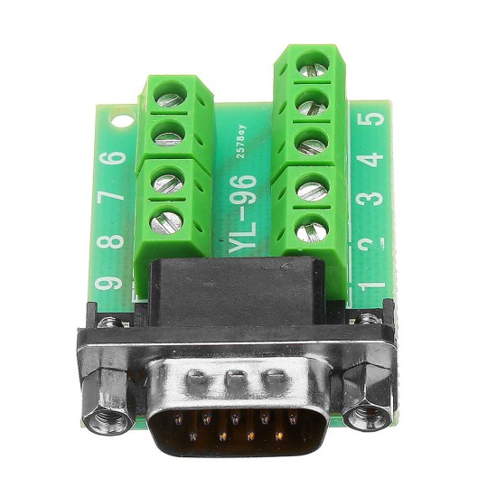 10pcs Male Head RS232 Turn Terminal Serial Port Adapter DB9 Terminal Connector