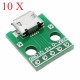 10pcs Micro USB To Dip Female Socket B Type Microphone 5P Patch To Dip With Soldering Adapter Board 10pcs Micro USB To Dip Female Socket B Type Microphone 5P Patch To Dip With Soldering Adapter Board