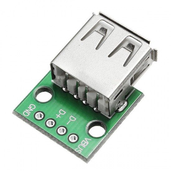 10pcs USB 2.0 Female Head Socket To DIP 2.54mm Pin 4P Adapter Board