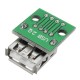 10pcs USB 2.0 Female Head Socket To DIP 2.54mm Pin 4P Adapter Board