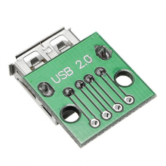 10pcs USB 2.0 Female Head Socket To DIP 2.54mm Pin 4P Adapter Board