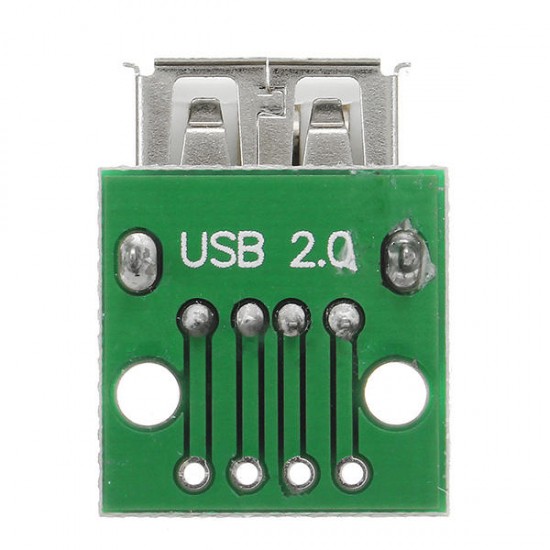 10pcs USB 2.0 Female Head Socket To DIP 2.54mm Pin 4P Adapter Board