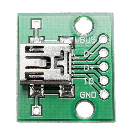 10pcs USB To DIP Female Head Mini-5P Patch To DIP 2.54mm Adapter Board