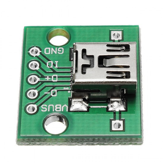 10pcs USB To DIP Female Head Mini-5P Patch To DIP 2.54mm Adapter Board