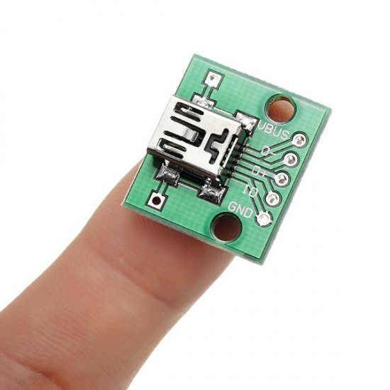 10pcs USB To DIP Female Head Mini-5P Patch To DIP 2.54mm Adapter Board