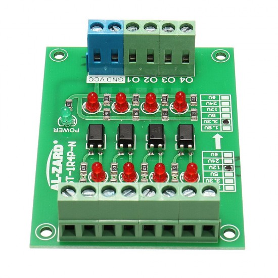 12V To 3.3V 4 Channel Optocoupler Isolation Board Isolated Module PLC Signal Level Voltage Converter Board 4Bit 12V To 3.3V 4 Channel Optocoupler Isolation Board Isolated Module PLC Signal Level Voltage Converter Board 4Bit