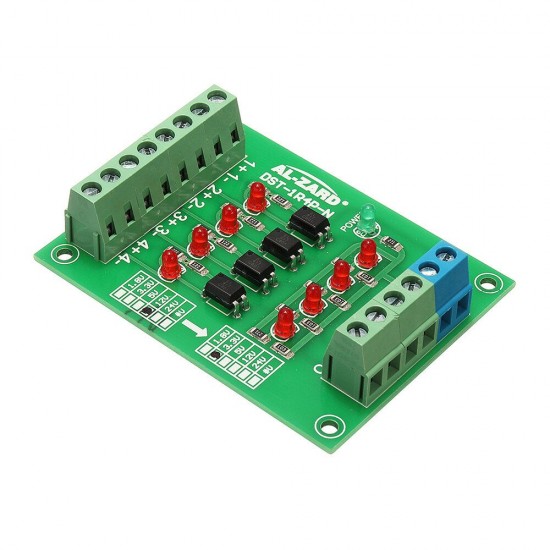 12V To 3.3V 4 Channel Optocoupler Isolation Board Isolated Module PLC Signal Level Voltage Converter Board 4Bit