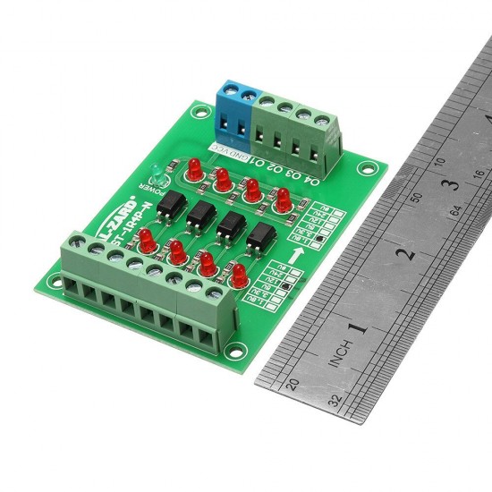 12V To 3.3V 4 Channel Optocoupler Isolation Board Isolated Module PLC Signal Level Voltage Converter Board 4Bit