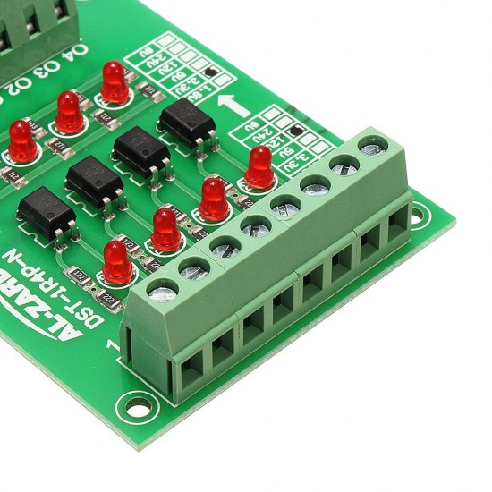 12V To 3.3V 4 Channel Optocoupler Isolation Board Isolated Module PLC Signal Level Voltage Converter Board 4Bit