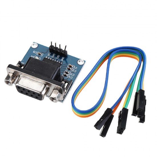 DC5V MAX3232 MAX232 RS232 To TTL Serial Communication Converter Module With Jumper Cable for Arduino