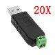 20pcs USB To RS485 Converter Module USB To TTL / RS485 Dual Function Dual Protection