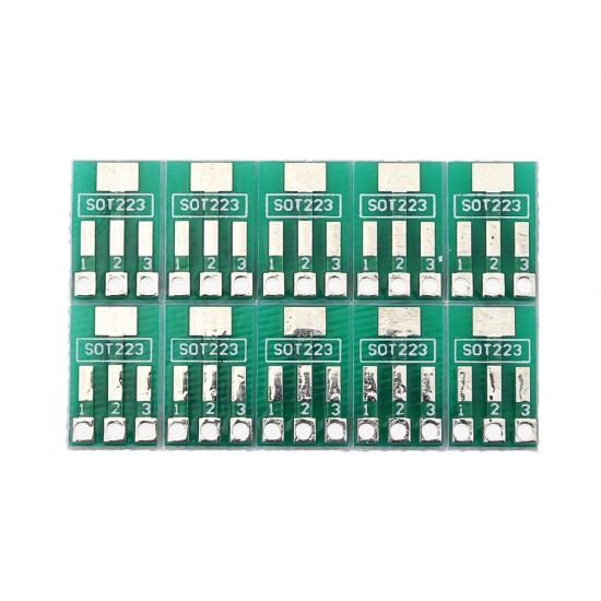 30pcs SOT89/SOT223 to SIP Patch Transfer Adapter Board SIP Pitch 2.54mm PCB Tin Plate